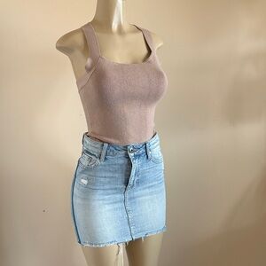 Abercombie & Fitch bodysuit and Light tan